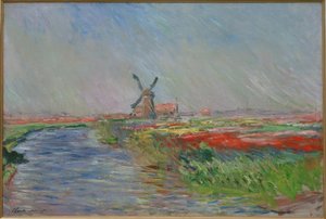 オランダのチューリップ畑 作： Claude Monet