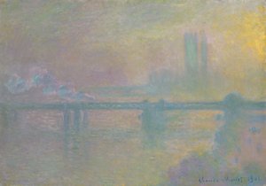 チャリング クロス ブリッジ、ロンドン、1901 年。 作： Claude Monet