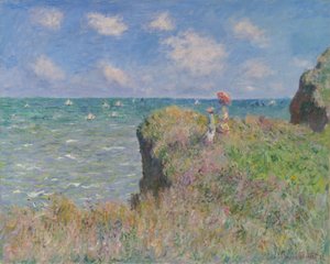 クリフウォーク・アット・プールヴィル 作： Claude Monet