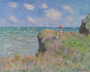 1882年、プルヴィルのクリフウォーク。 作： Claude Monet