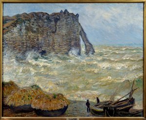 エトレタの崖 作： Claude Monet