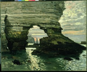 エトルタの崖、1868〜69年頃 作： Claude Monet