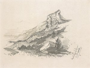 崖のSteアドレス、1857 作： Claude Monet