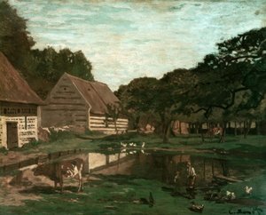ノルマンディーの農場 作： Claude Monet