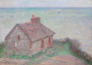 税関、ローズ効果;税関、ローズ効果、1897 作： Claude Monet