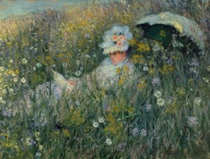 牧草地で 作： Claude Monet
