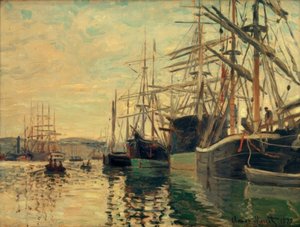 ルーアン港 作： Claude Monet