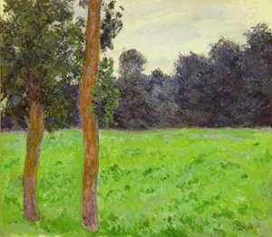 大草原の2本の木、1886年 作： Claude Monet