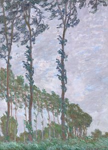 風の影響、ポプラのシリーズ 作： Claude Monet