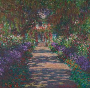 ジヴェルニーのモネの庭の並木道 作： Claude Monet
