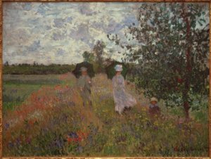 アルジャントゥイユ近くの散歩で 作： Claude Monet