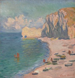 エトルタビーチとファレーズ・ダモン 作： Claude Monet