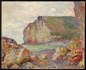 プチダレスの断崖、1884年 作： Claude Monet