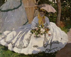庭の女性 作： Claude Monet