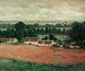 ケシ畑、ジベルニー 作： Claude Monet