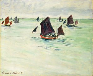 1882年、大きなプールヴィルの漁船 作： Claude Monet