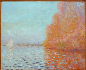 川の風景、秋 作： Claude Monet
