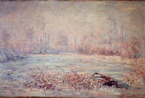 ヴェトゥイユ付近の霜、詳細 作： Claude Monet