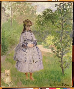 庭の少女、1873 作： Claude Monet