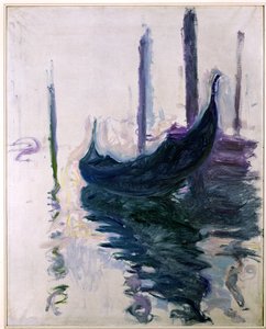 ヴェネツィアのゴンドラ、1908年 作： Claude Monet