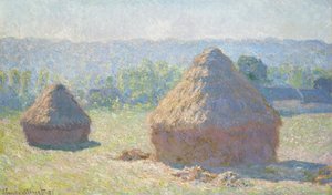 干し草、夏の終わり 作： Claude Monet