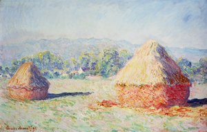 太陽の干し草、朝の効果、1891 作： Claude Monet