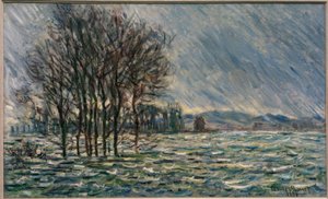 洪水 作： Claude Monet