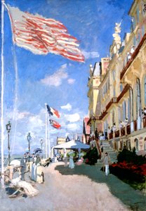 ホテルデロッシュノワール、トルヴィル、1870 作： Claude Monet