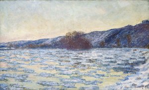 トワイライトでの流氷、1893年。 作： Claude Monet