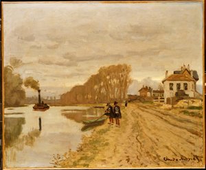 水の上の警備隊の歩兵 作： Claude Monet