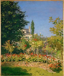 サント＝アドレッセの花の庭（油彩・カンヴァス） 作： Claude Monet