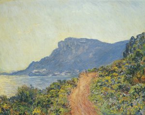 1884年、モナコ近郊のラコーニッシュ 作： Claude Monet