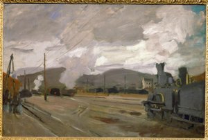 アルジャントゥイユ駅 作： Claude Monet
