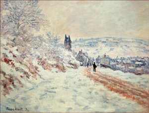 La Route de Vetheuil、Effet de Neige（DieStraßenach Vethe 作： Claude Monet
