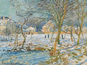 池、雪の効果 作： Claude Monet