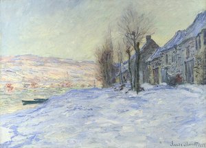 雪の中のラバクール。 1878-81年頃 作： Claude Monet