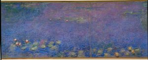 柳のない睡蓮の池、朝 作： Claude Monet
