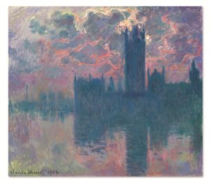 Le Parlement, soleil couchant（夕暮れの国会議事堂） 作： Claude Monet