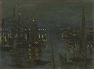 ル・ポート・デュ・アーヴル、夜の効果 夜のル・アーヴルの港、1873年。