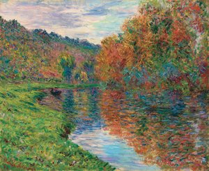 ジュフォスの腕、1884 年秋。 作： Claude Monet