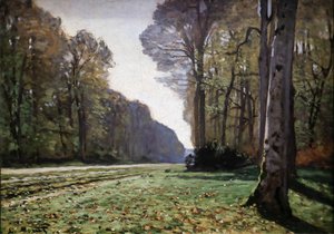 Chailly 1865の舗装（キャンバスに油彩） 作： Claude Monet
