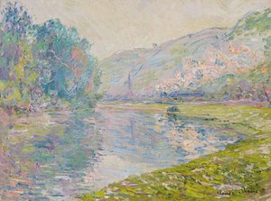 ジュフォスの列車 作： Claude Monet