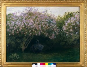ライラック、灰色の天気 作： Claude Monet
