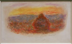 砥石、夕日 作： Claude Monet