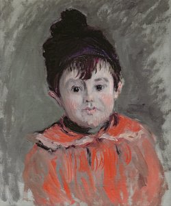 ミシェル・モネ（1878-1966）へま帽子をかぶった1880 作： Claude Monet
