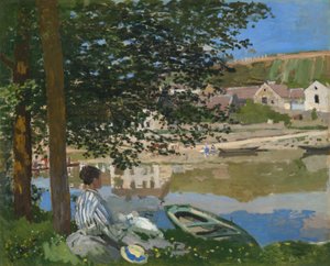 セーヌ河岸、ベヌクール 作： Claude Monet