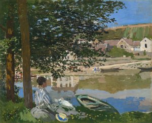 セーヌ川のほとり、ベヌクール、1868年。 作： Claude Monet