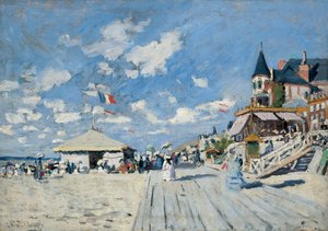 トルヴィルの浜辺、1870 作： Claude Monet