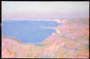 ディエップ近くの崖の上、日没、1897 作： Claude Monet
