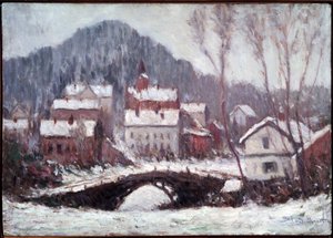 冬の風景。 クロード・モネ (1840-1926) の絵画 作： Claude Monet